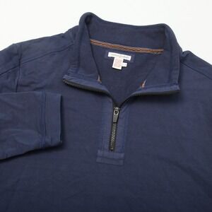 Carbon2Cobalt Men's L Navy Blue Quarter Zip Pullover Activewear Sweatshirt